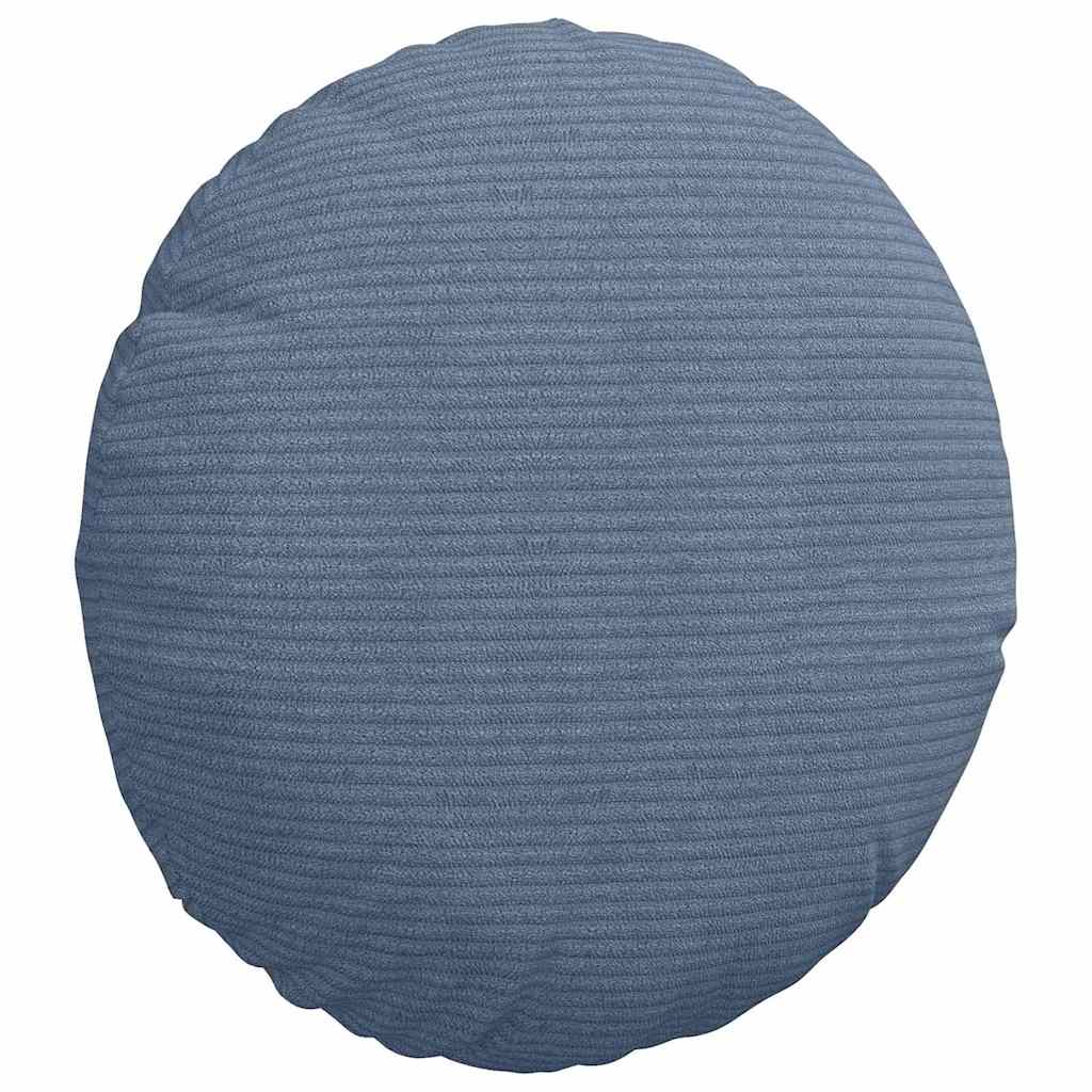 Cuscini per Seduta 2 pz Tessuto in Cords Blu Ø30 x 13 cm