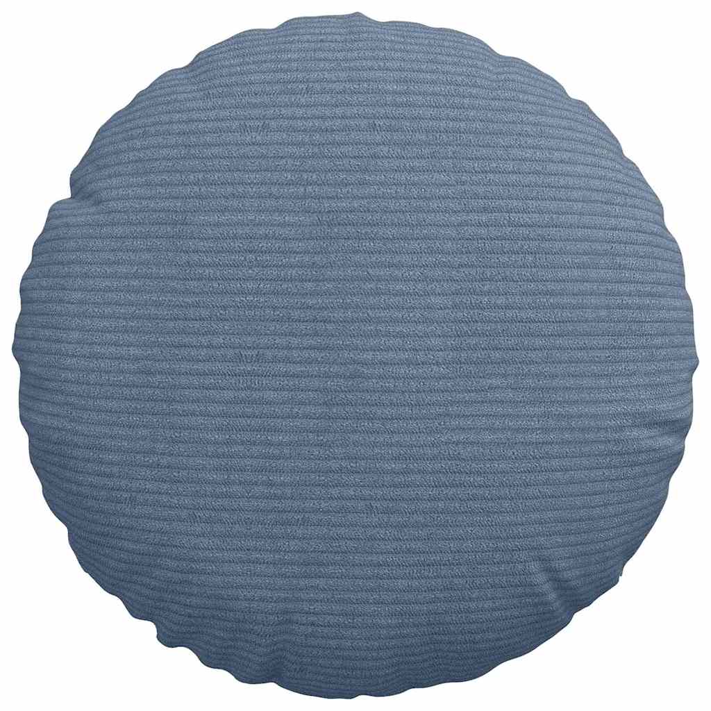 Cuscini per Seduta 2 pz Tessuto in Cords Blu Ø30 x 13 cm