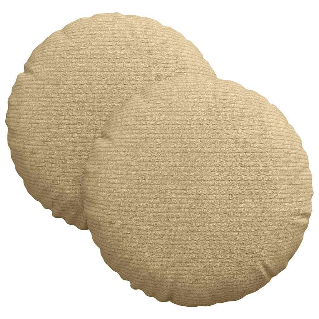 Cuscini per Seduta 2 pz Tessuto in Cords Grigio Verde
