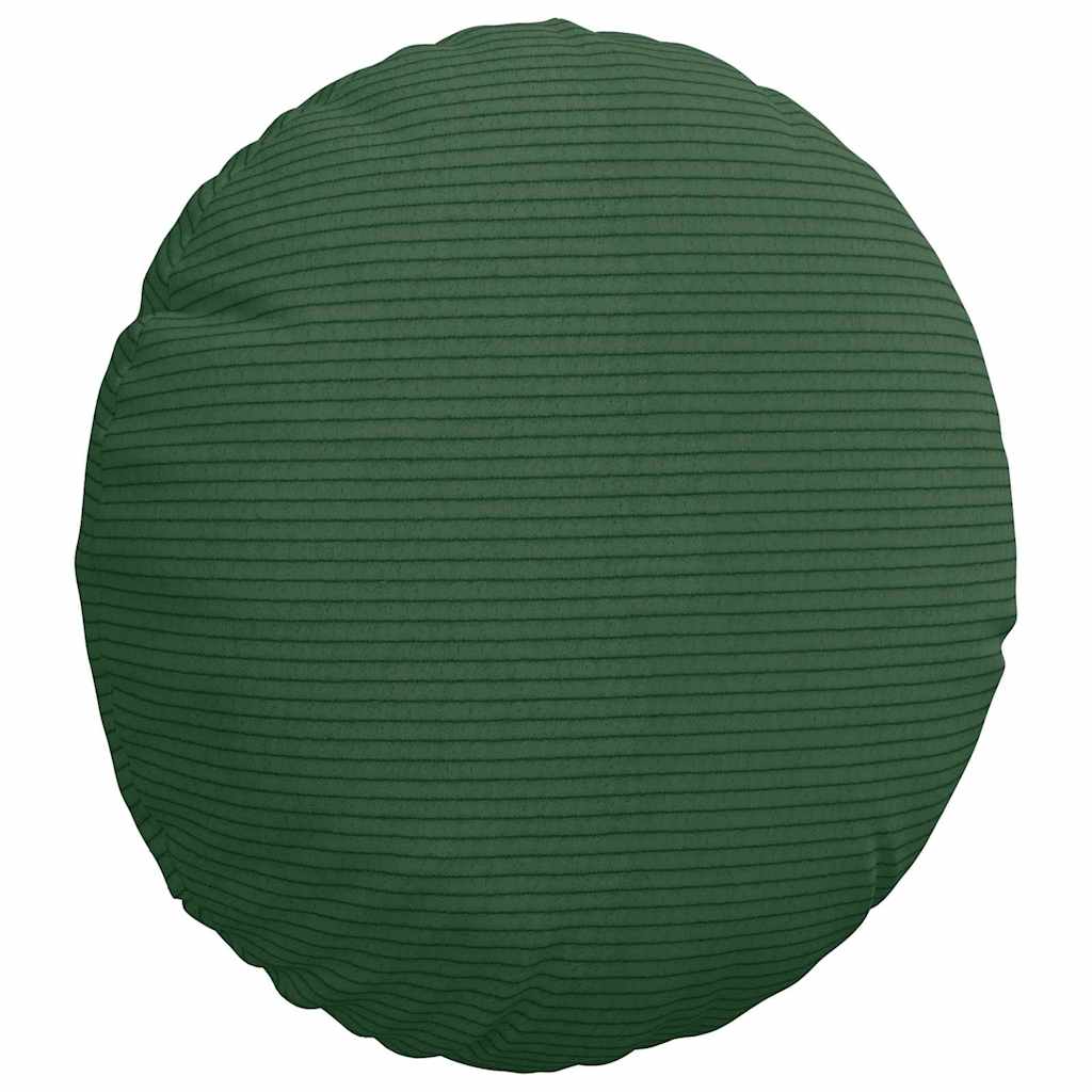 Cuscini per Seduta 2 pz Tessuto in Cords Verde Scuro