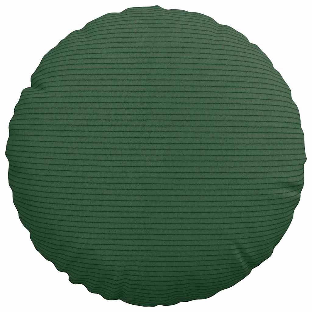Cuscini per Seduta 2 pz Tessuto in Cords Verde Scuro