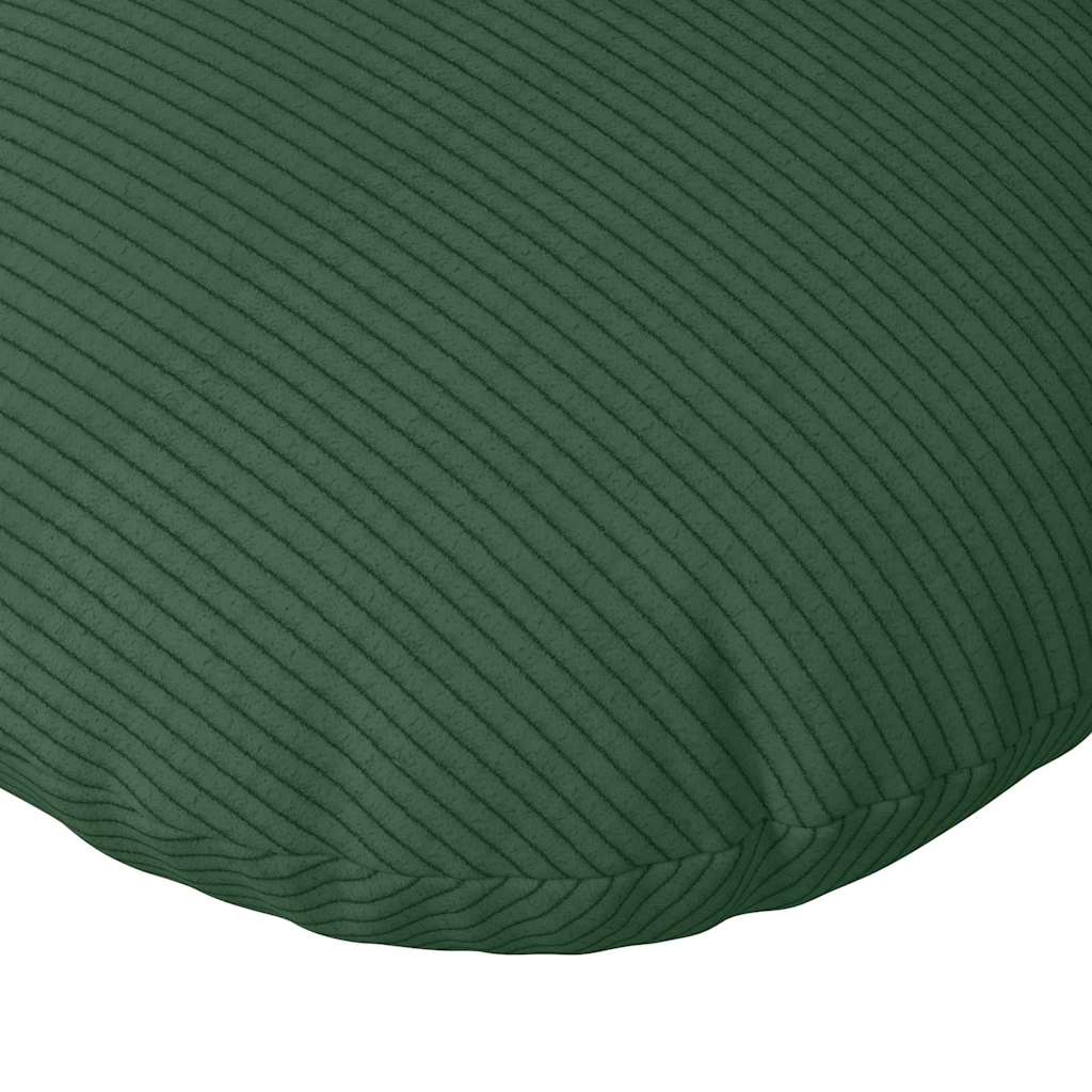 Cuscini per Seduta 2 pz Tessuto in Cords Verde Scuro