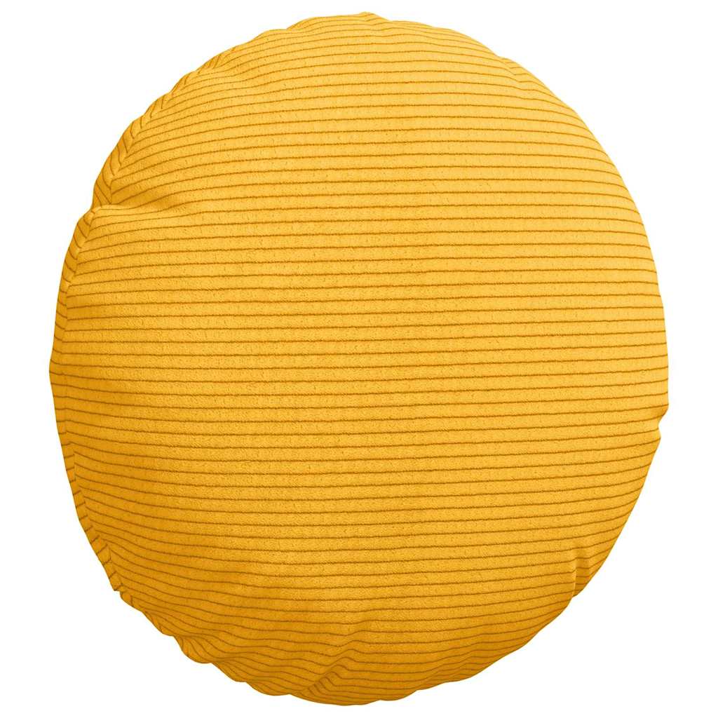 Cuscini per Seduta 2 pz Tessuto in Cords Giallo Chiaro