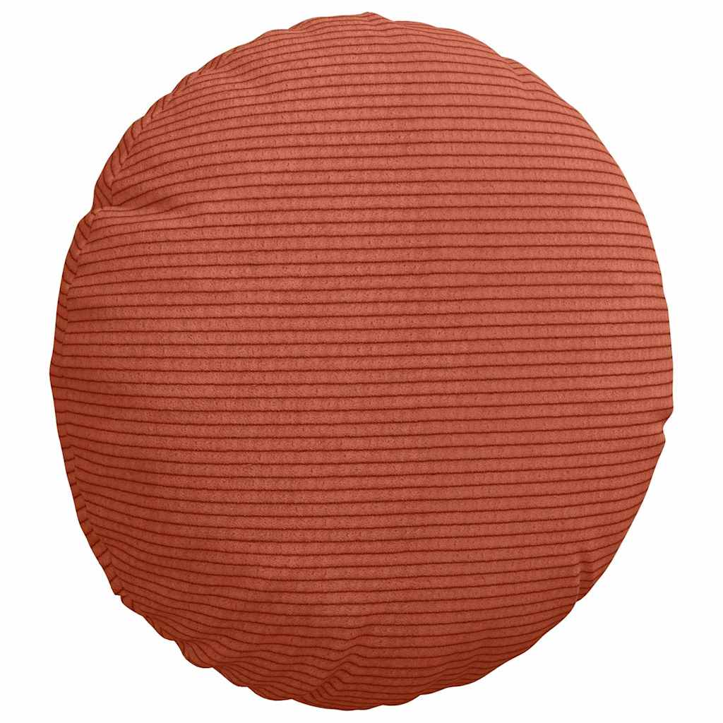 Cuscini per Seduta 2 pz Tessuto in Cords Rosso Arancio