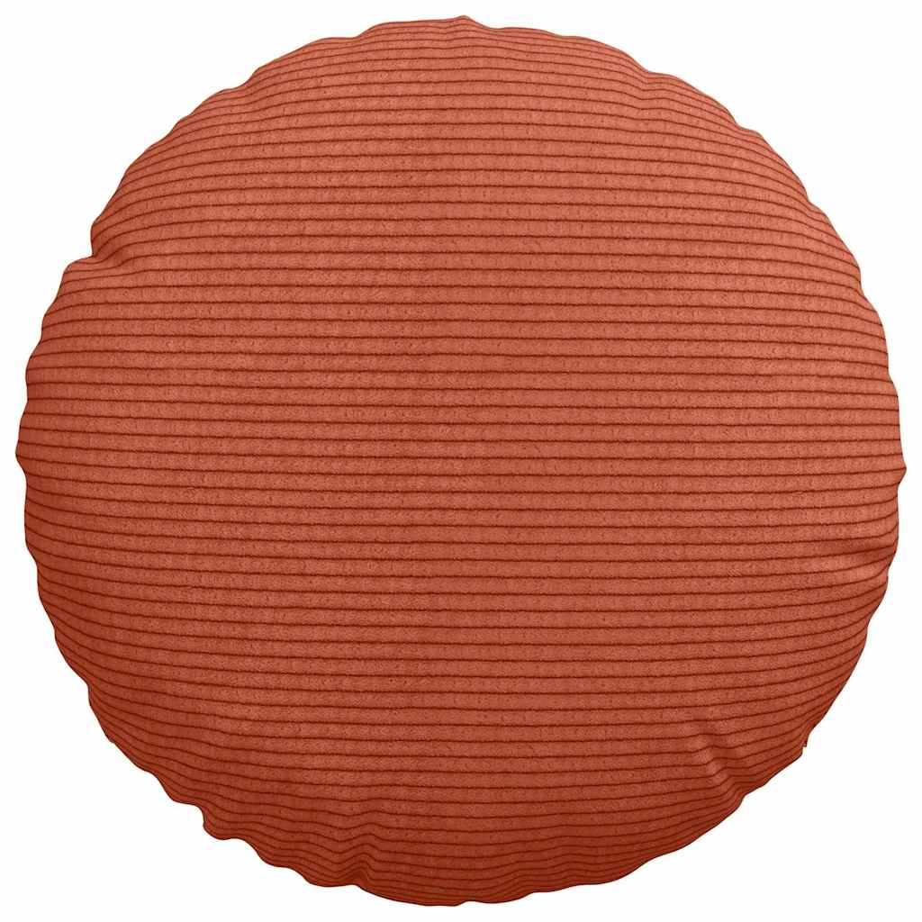 Cuscini per Seduta 2 pz Tessuto in Cords Rosso Arancio