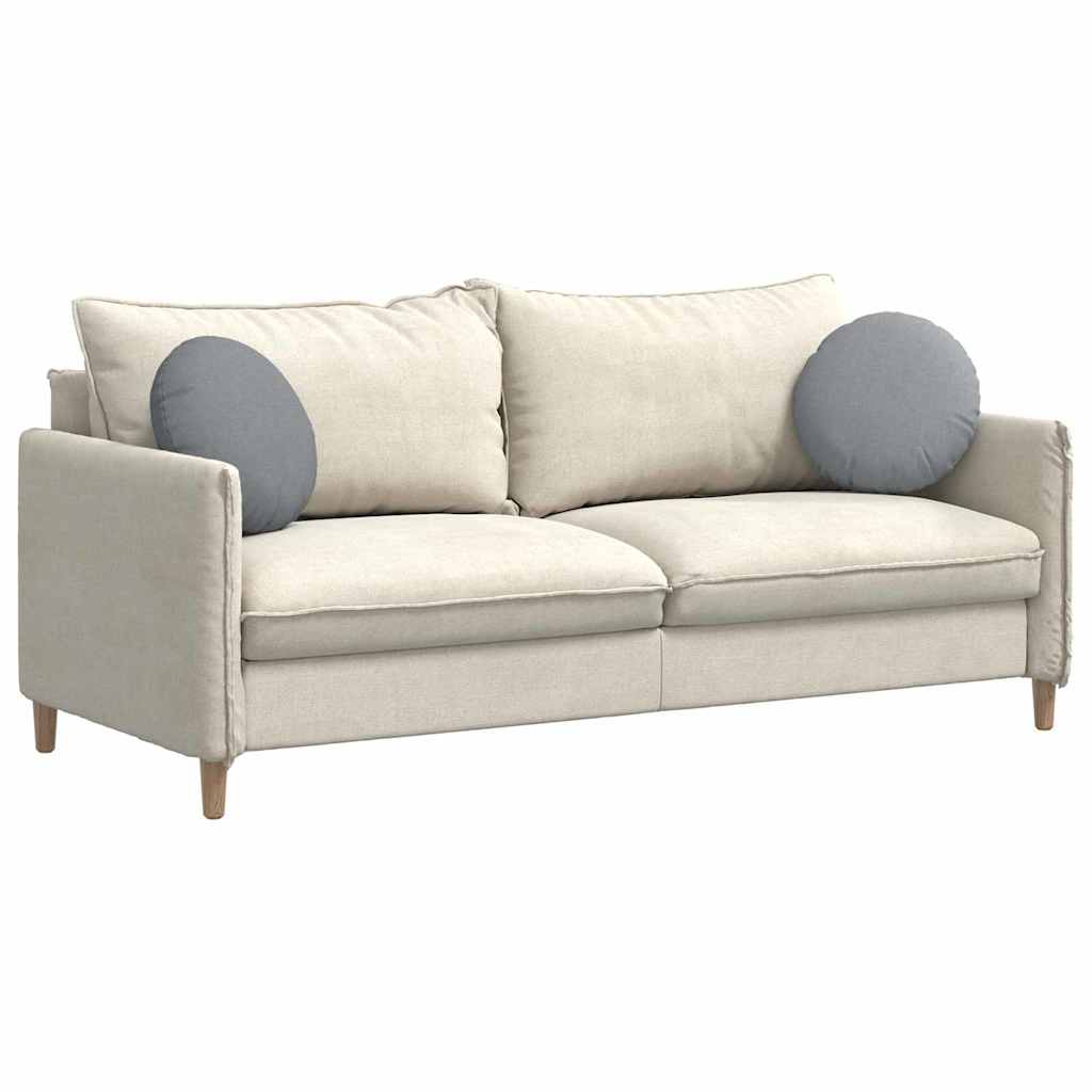 Cuscini per Seduta 2 pz Tessuto Grigio Chiaro Ø40 x 13 cm