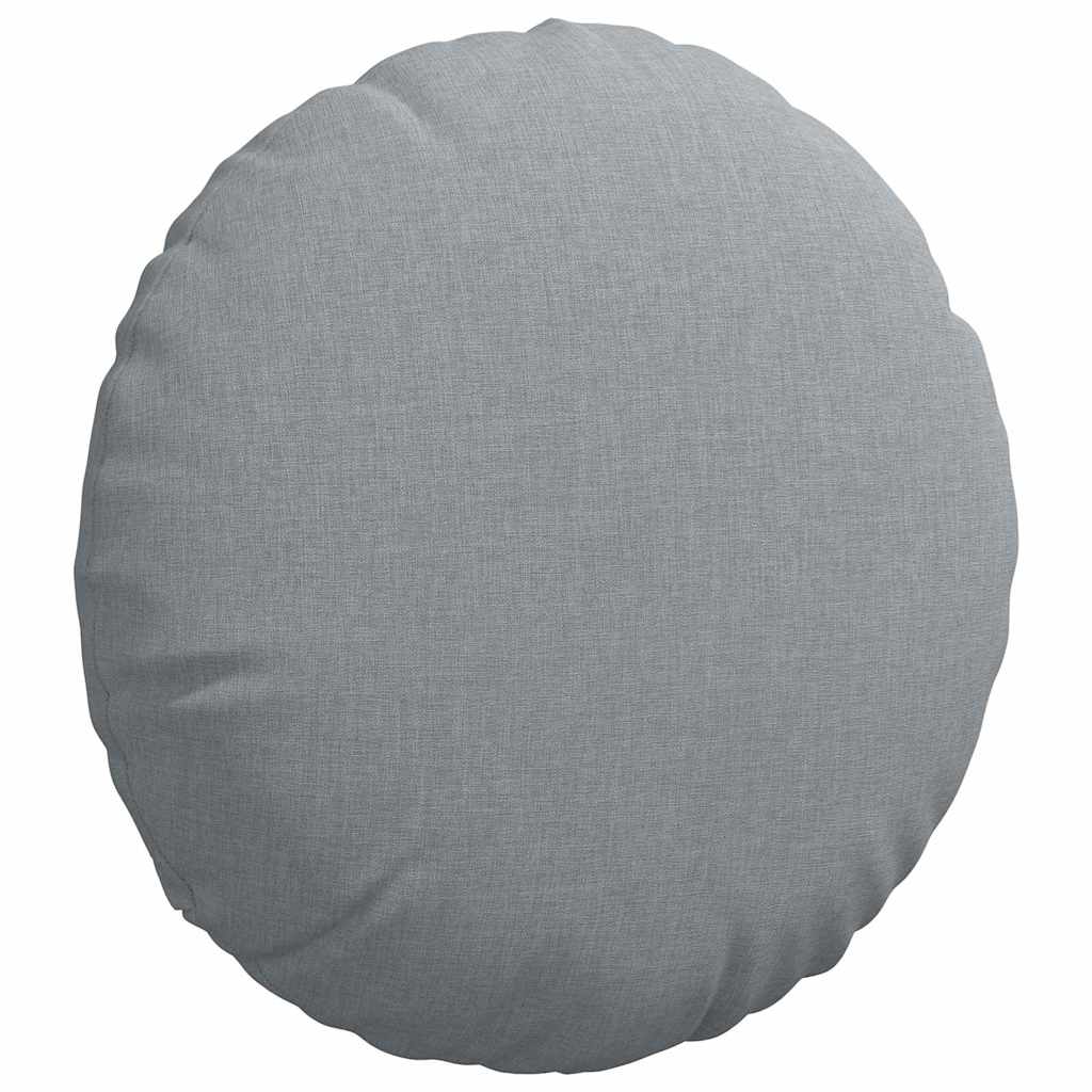 Cuscini per Seduta 2 pz Tessuto Grigio Chiaro Ø40 x 13 cm