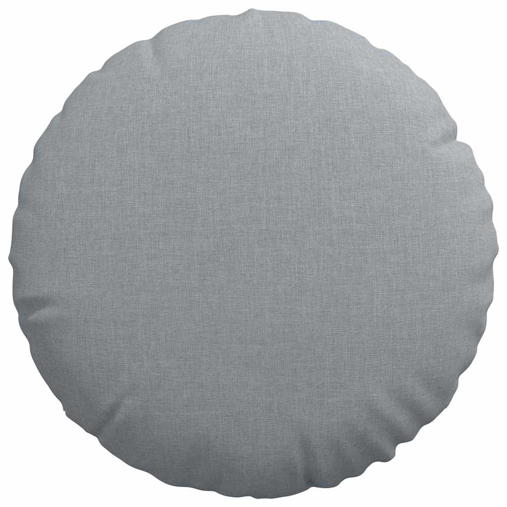 Cuscini per Seduta 2 pz Tessuto Grigio Chiaro Ø40 x 13 cm
