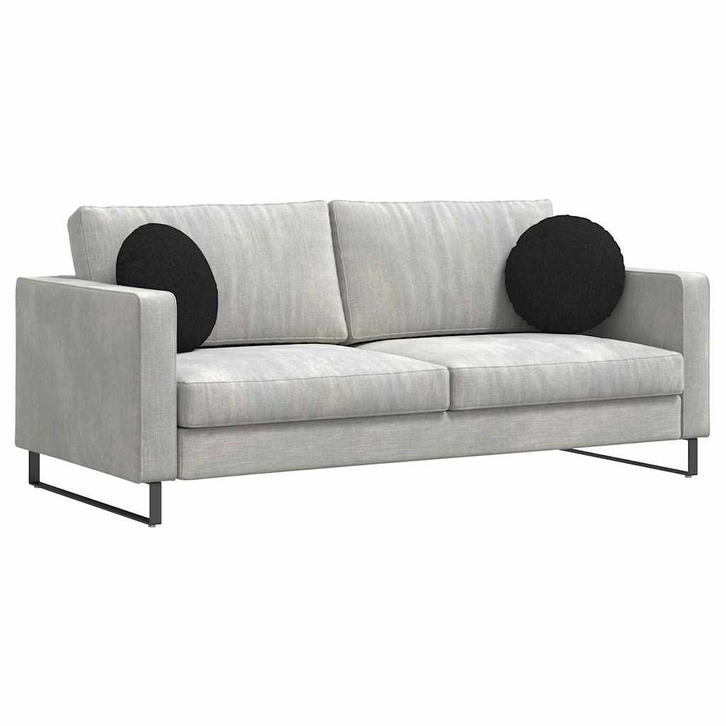 Cuscini per Seduta 2 pz Tessuto Nero Ø40 x 13 cm