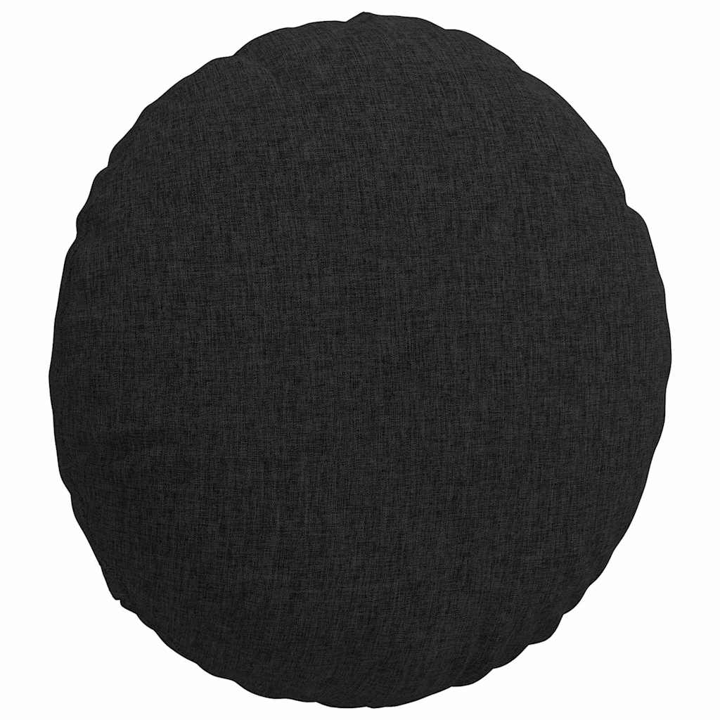 Cuscini per Seduta 2 pz Tessuto Nero Ø40 x 13 cm