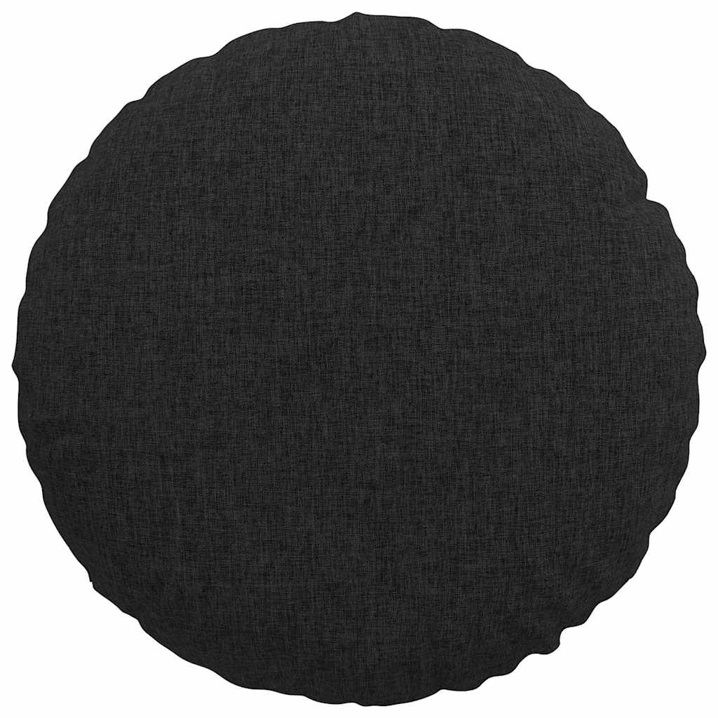 Cuscini per Seduta 2 pz Tessuto Nero Ø40 x 13 cm