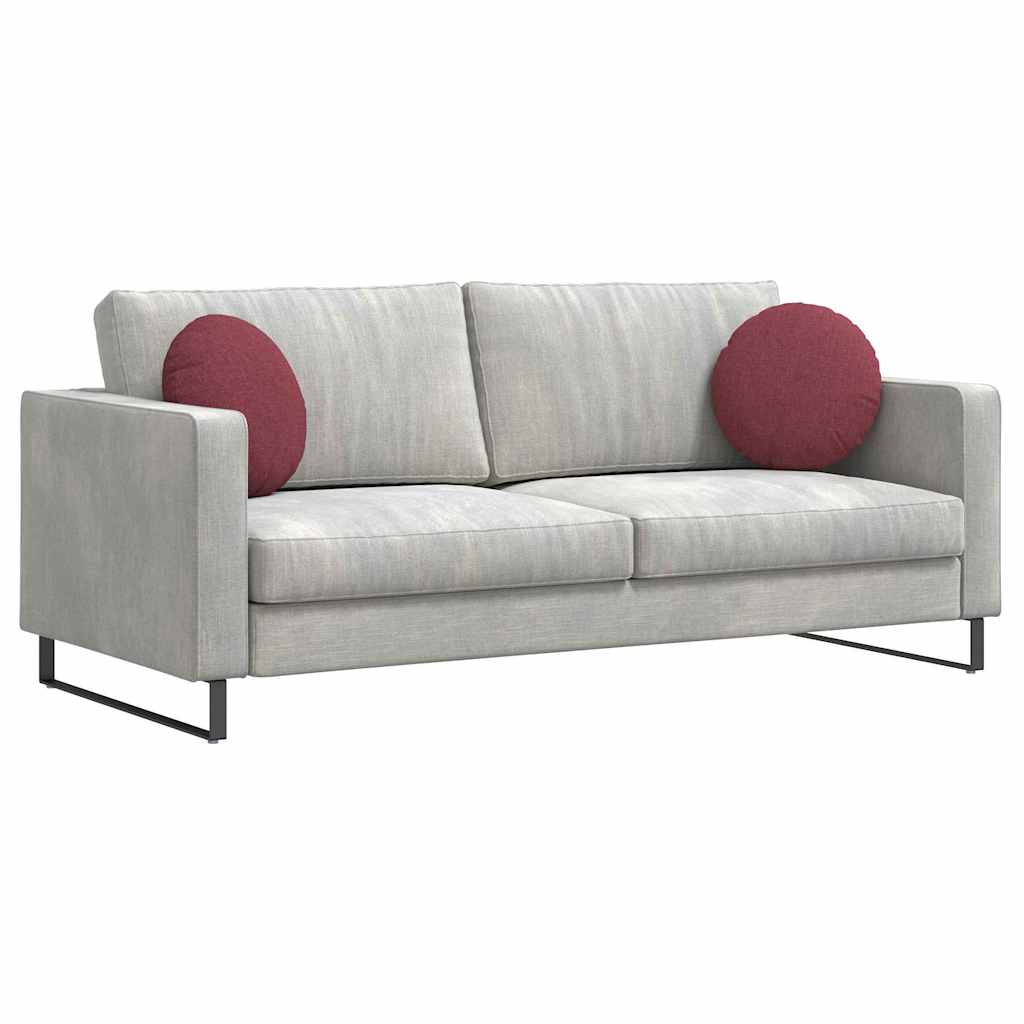 Cuscini per Seduta 2 pz Tessuto Rosso Vino Ø40 x 13 cm