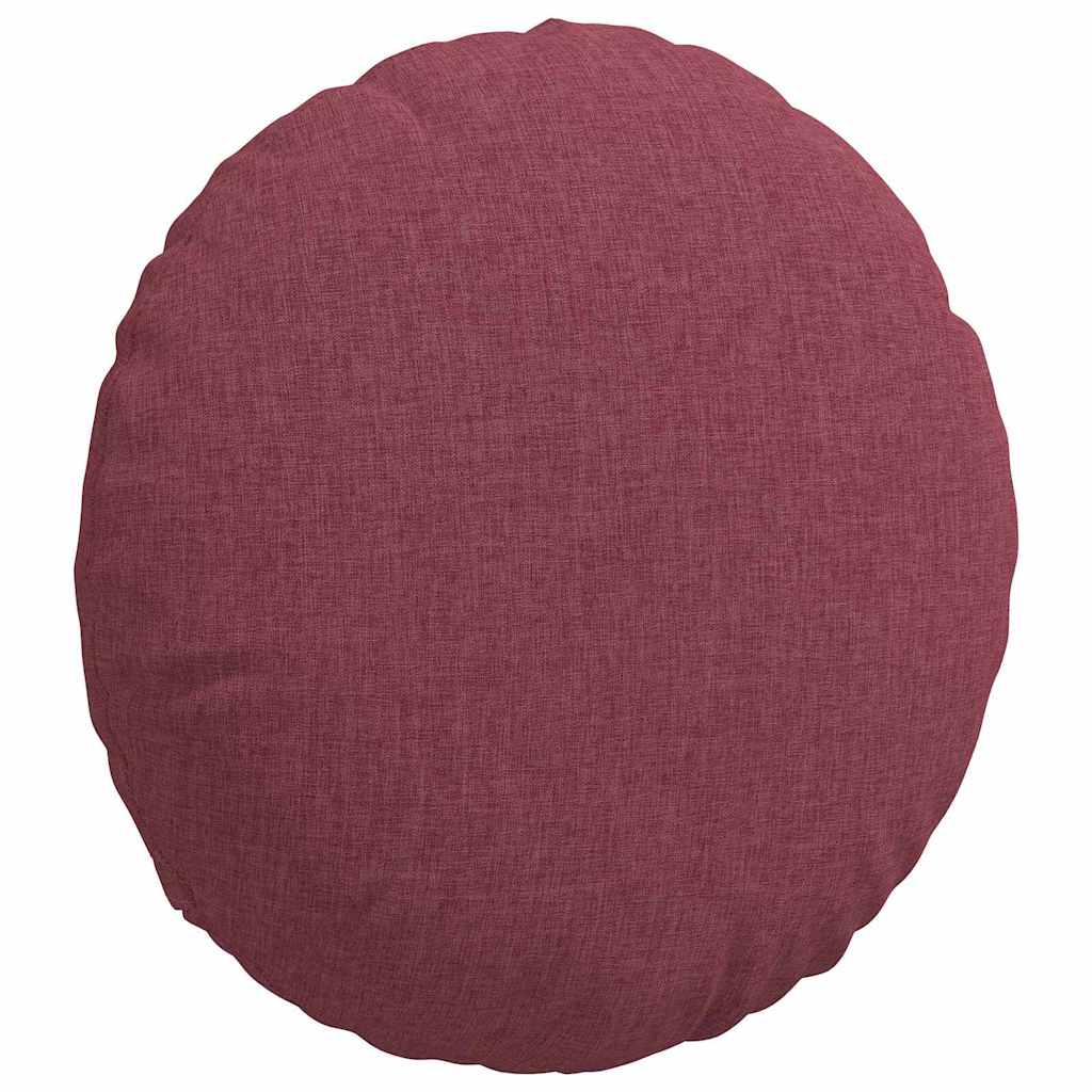 Cuscini per Seduta 2 pz Tessuto Rosso Vino Ø40 x 13 cm