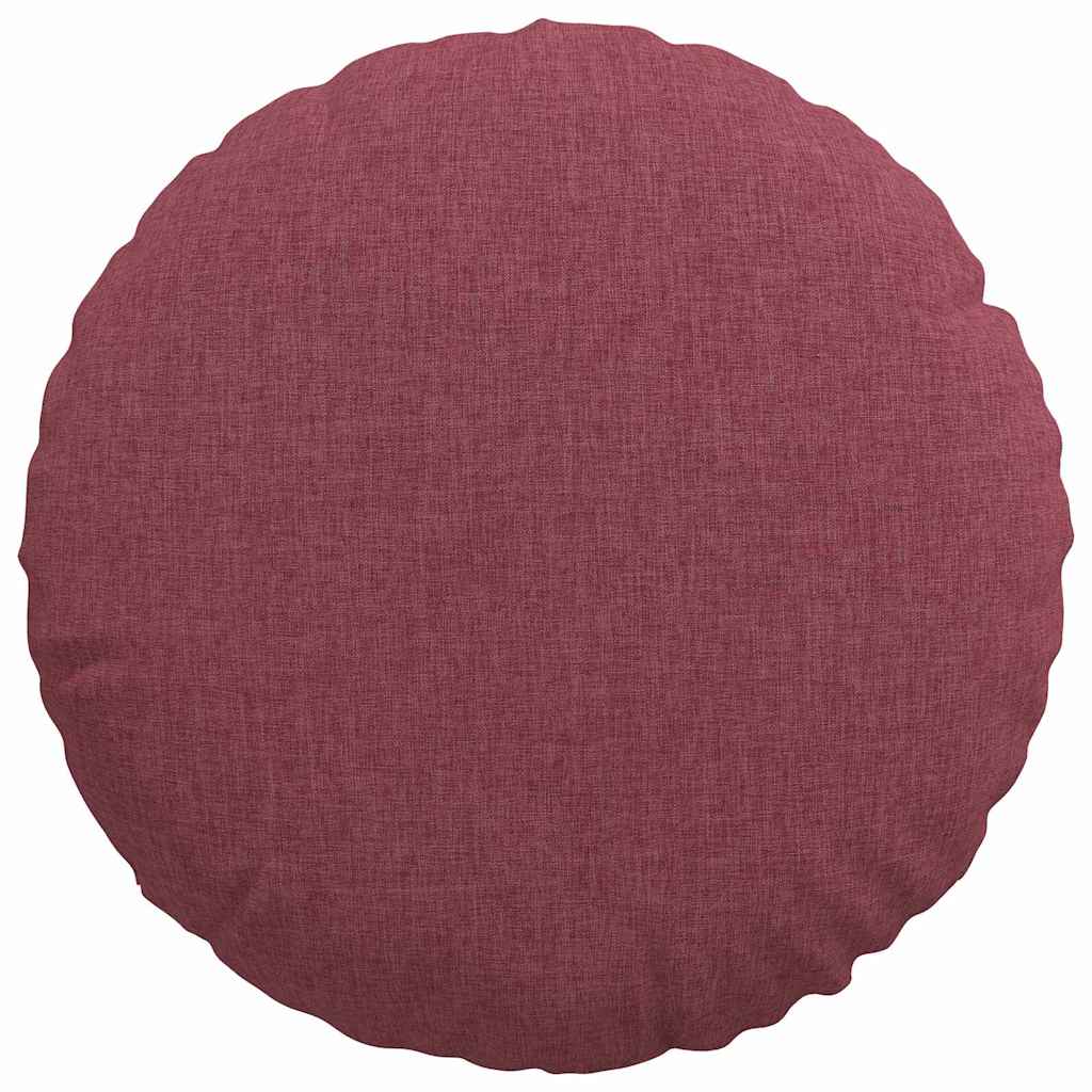 Cuscini per Seduta 2 pz Tessuto Rosso Vino Ø40 x 13 cm