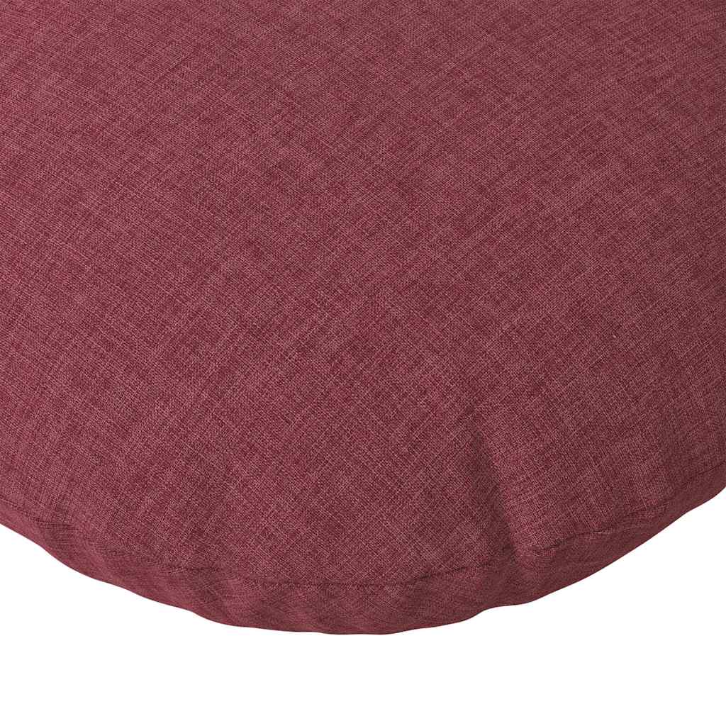 Cuscini per Seduta 2 pz Tessuto Rosso Vino Ø40 x 13 cm