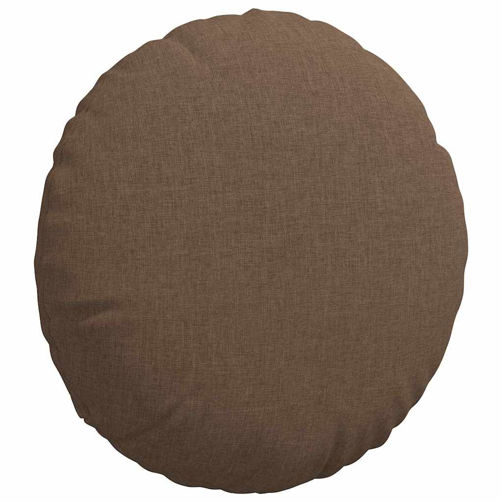 Cuscini per Seduta 2 pz Tessuto Marrone Ø40 x 13 cm
