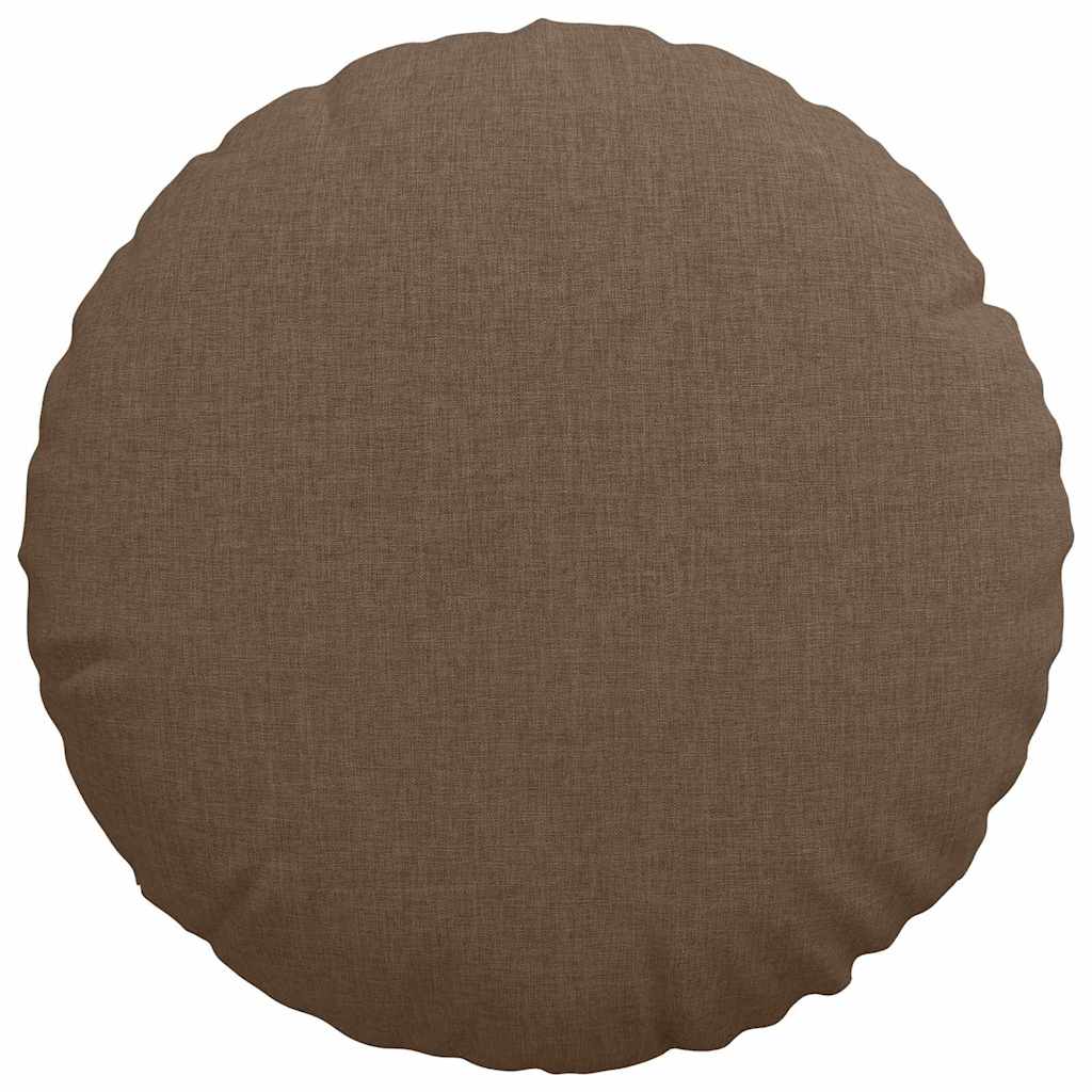 Cuscini per Seduta 2 pz Tessuto Marrone Ø40 x 13 cm