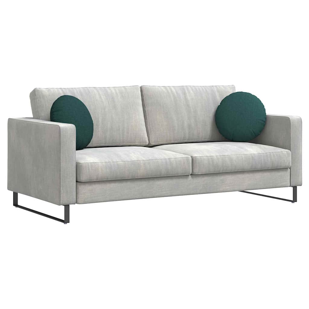 Cuscini per Seduta 2 pz Tessuto Verde Scuro Ø40 x 13 cm
