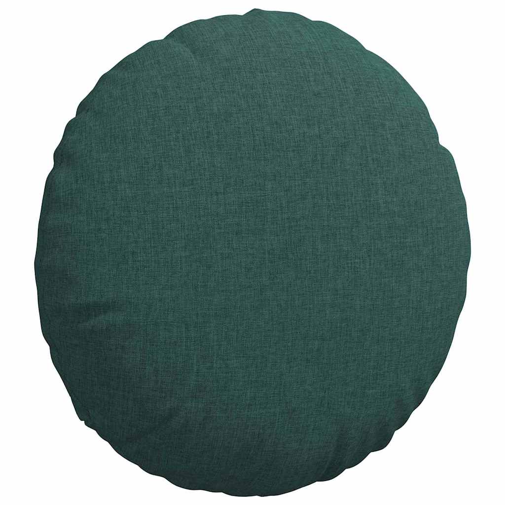 Cuscini per Seduta 2 pz Tessuto Verde Scuro Ø40 x 13 cm