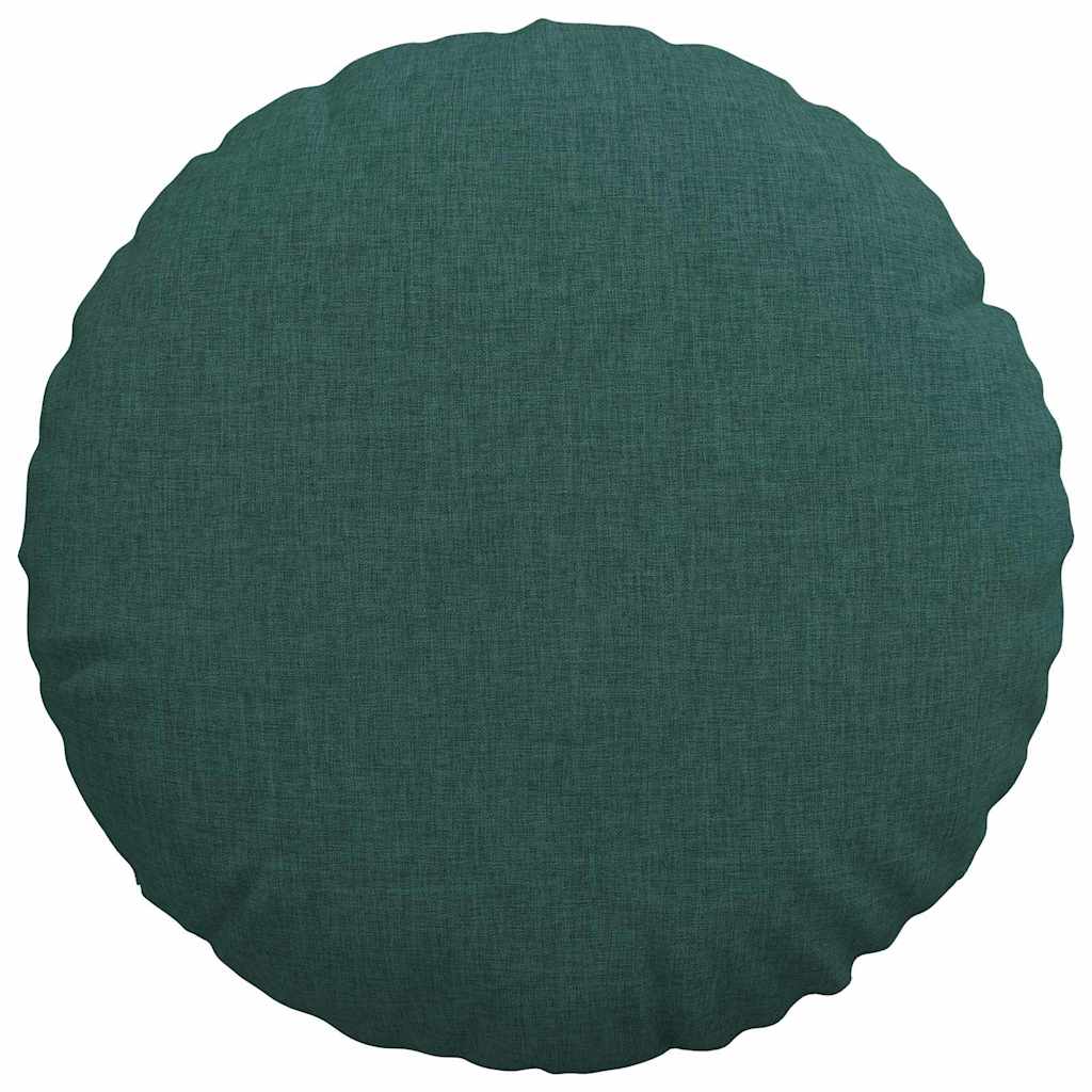 Cuscini per Seduta 2 pz Tessuto Verde Scuro Ø40 x 13 cm