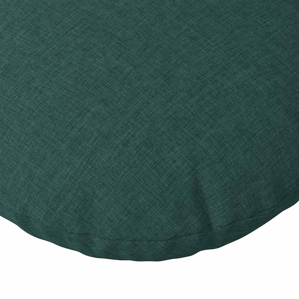 Cuscini per Seduta 2 pz Tessuto Verde Scuro Ø40 x 13 cm