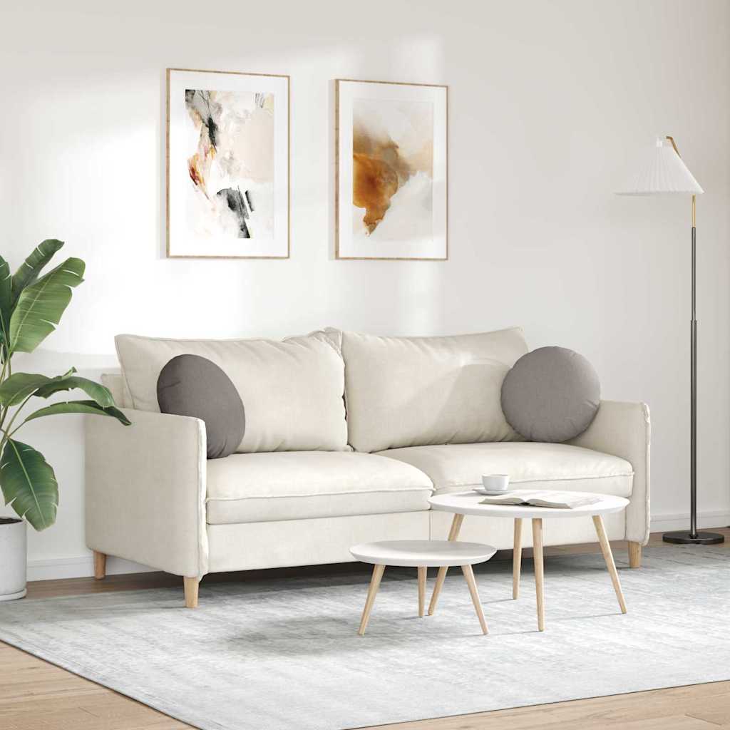 Cuscini per Seduta 2 pz Tessuto Tortora Ø40 x 13 cm