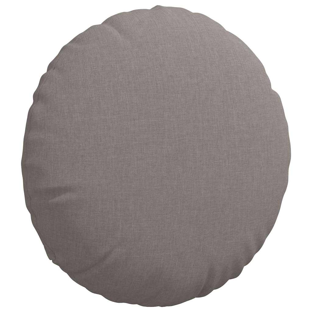 Cuscini per Seduta 2 pz Tessuto Tortora Ø40 x 13 cm