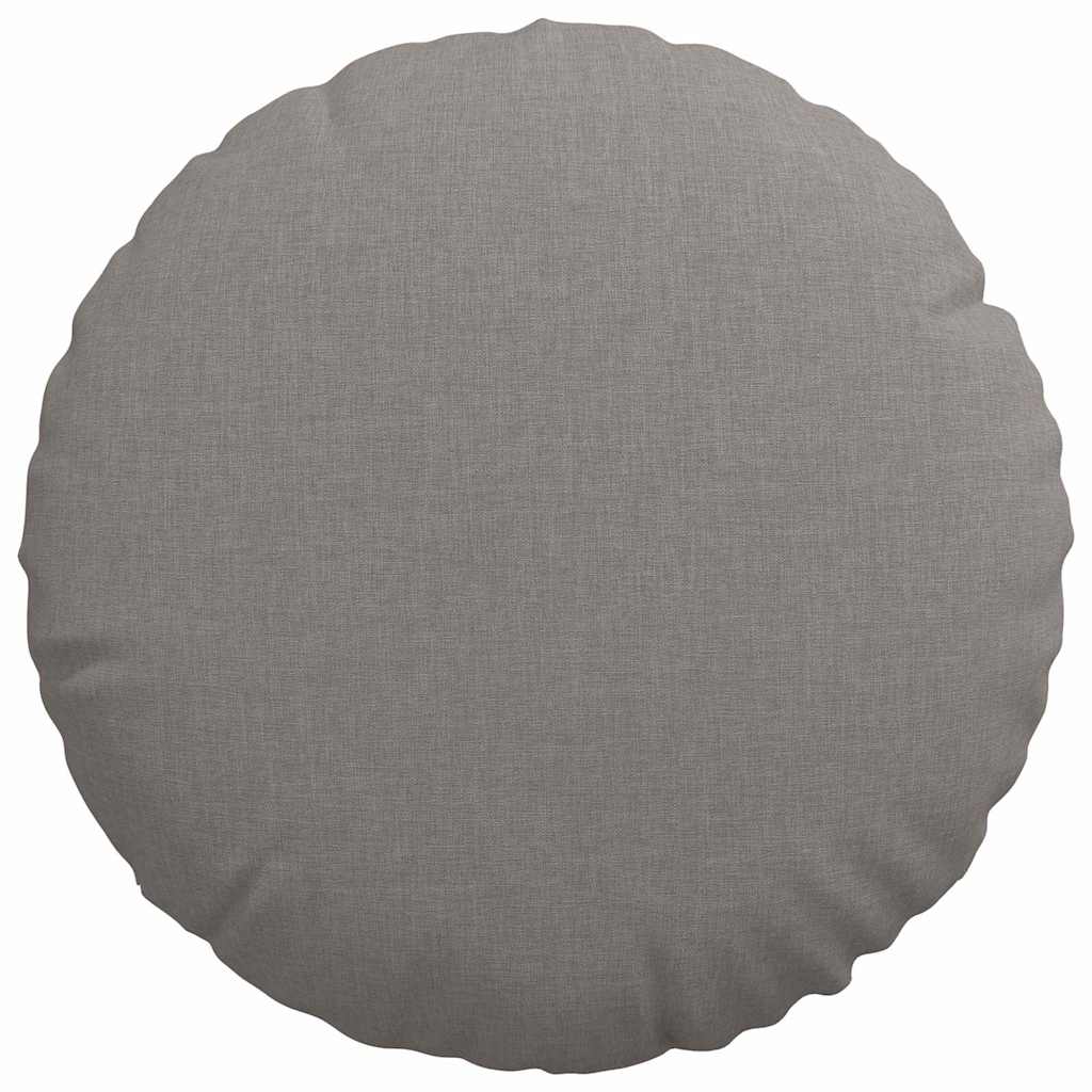 Cuscini per Seduta 2 pz Tessuto Tortora Ø40 x 13 cm