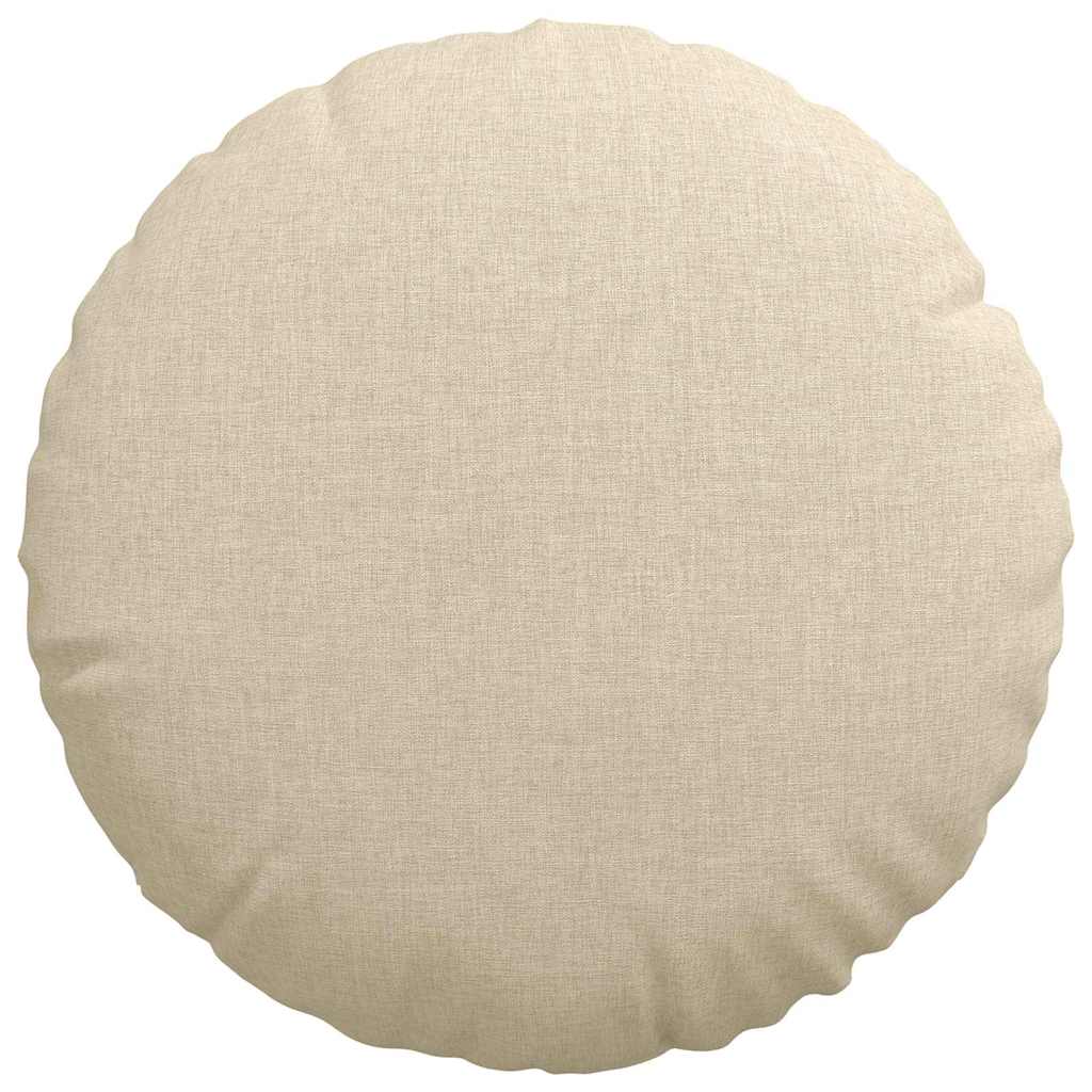 Cuscini per Seduta 2 pz Tessuto Crema Ø40 x 13 cm