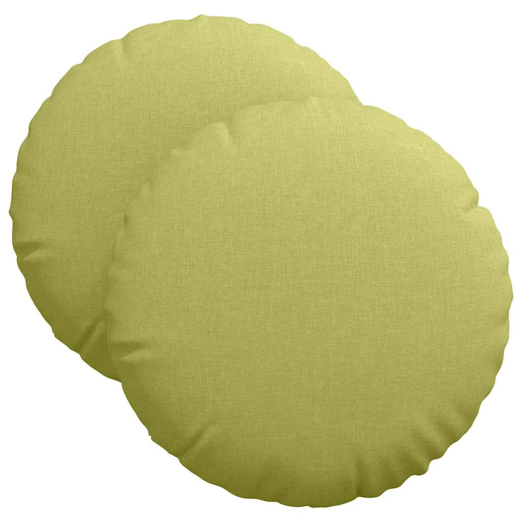 Cuscini per Seduta 2 pz Tessuto Verde chiaro Ø40 x 13 cm