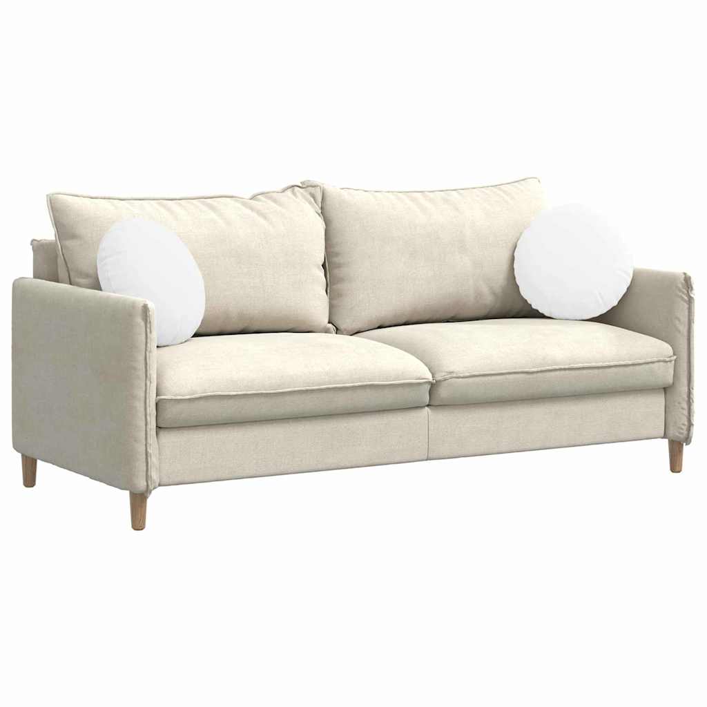 Cuscini per Seduta 2 pz Tessuto Bianco Ø40 x 13 cm