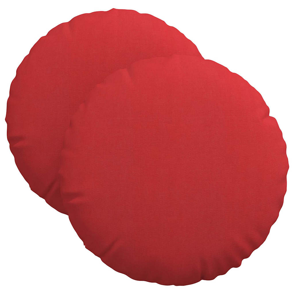 Cuscini per Seduta 2 pz Tessuto Rosso Ø40 x 13 cm
