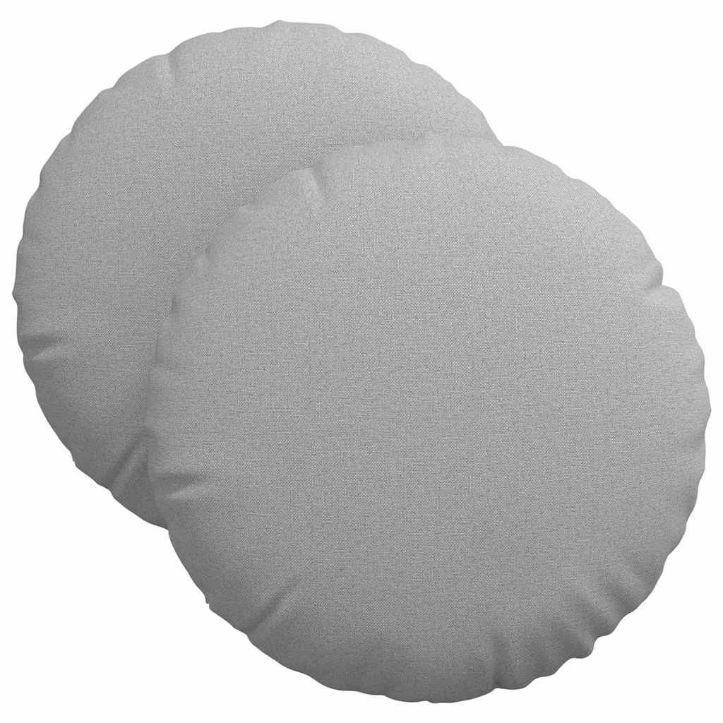 Cuscini per Seduta 2 pz Tessuto Grigio Nuvola Ø40 x 13 cm