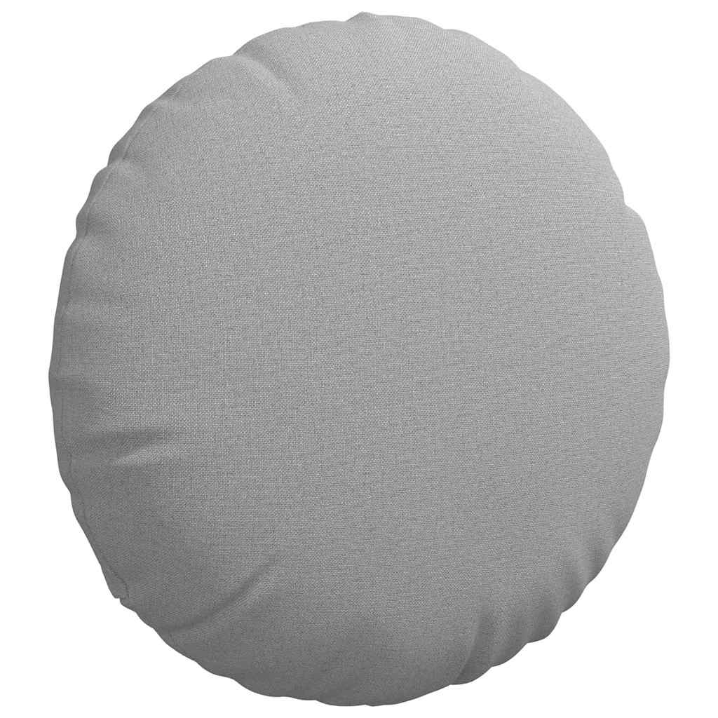 Cuscini per Seduta 2 pz Tessuto Grigio Nuvola Ø40 x 13 cm