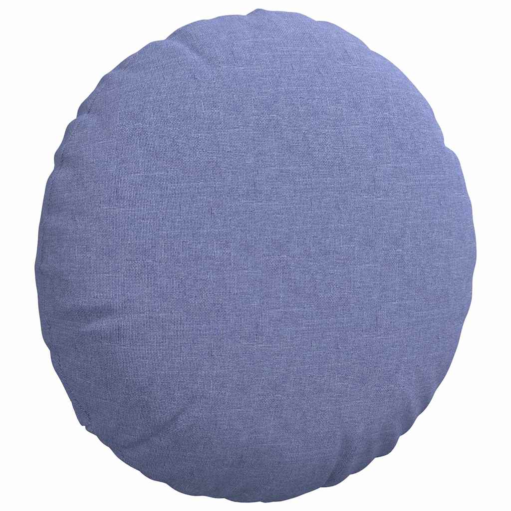 Cuscini per Seduta 2 pz Tessuto Blu jeans Ø40 x 13 cm