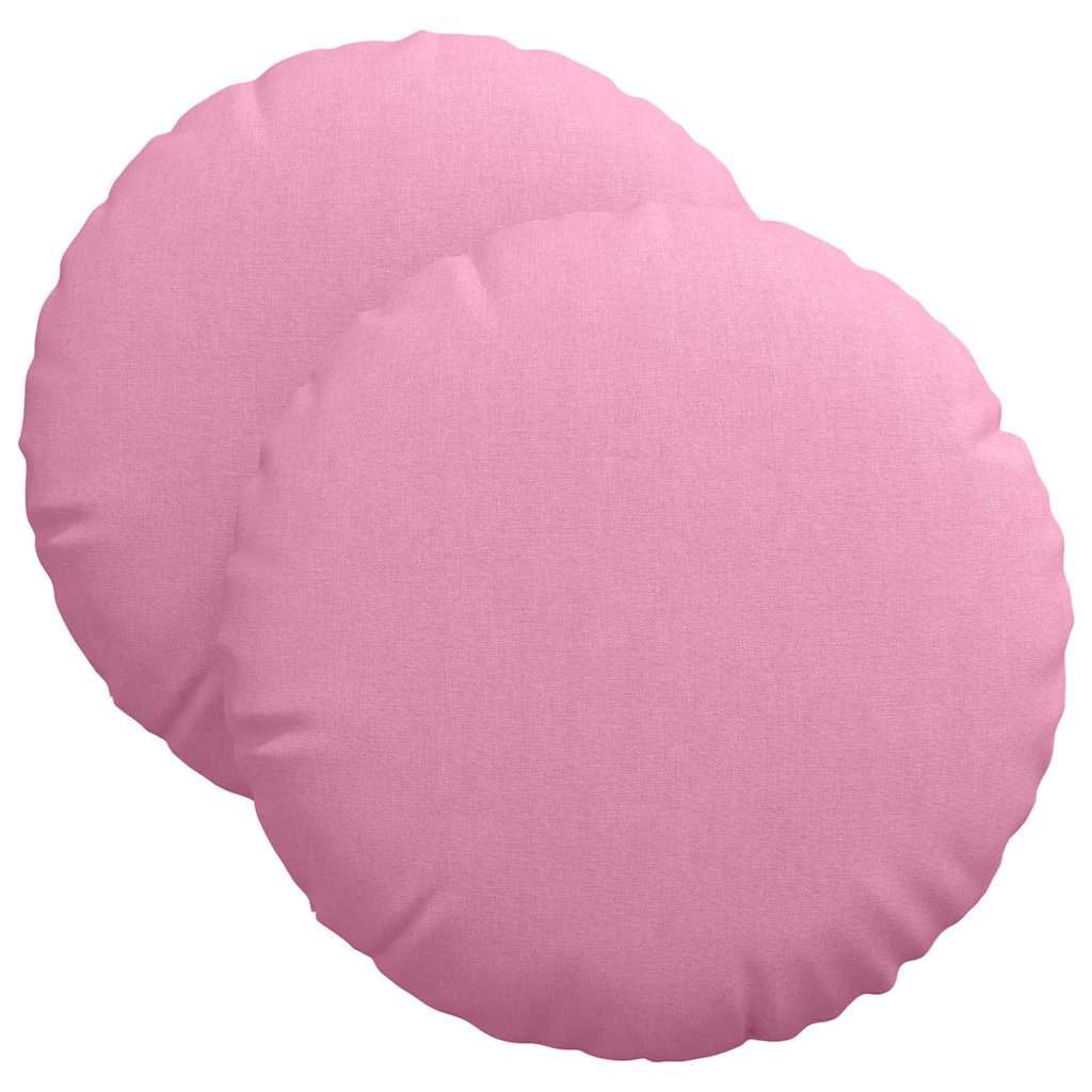 Cuscini per Seduta 2 pz Tessuto Rosa Ø40 x 13 cm