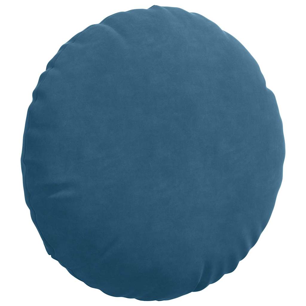 Cuscini per Seduta 2 pcs Blu Ø 40 x 13 cm Velluto