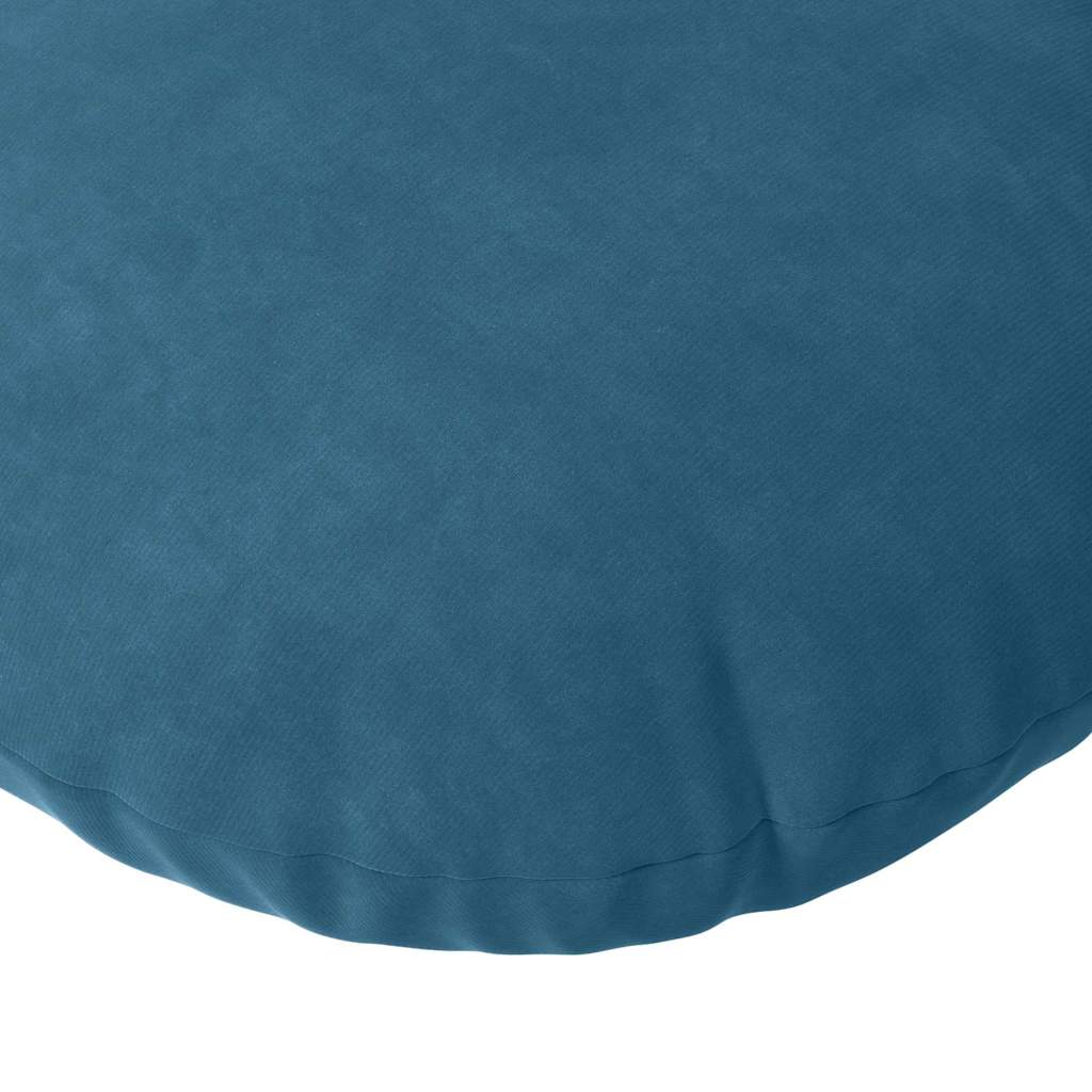 Cuscini per Seduta 2 pcs Blu Ø 40 x 13 cm Velluto