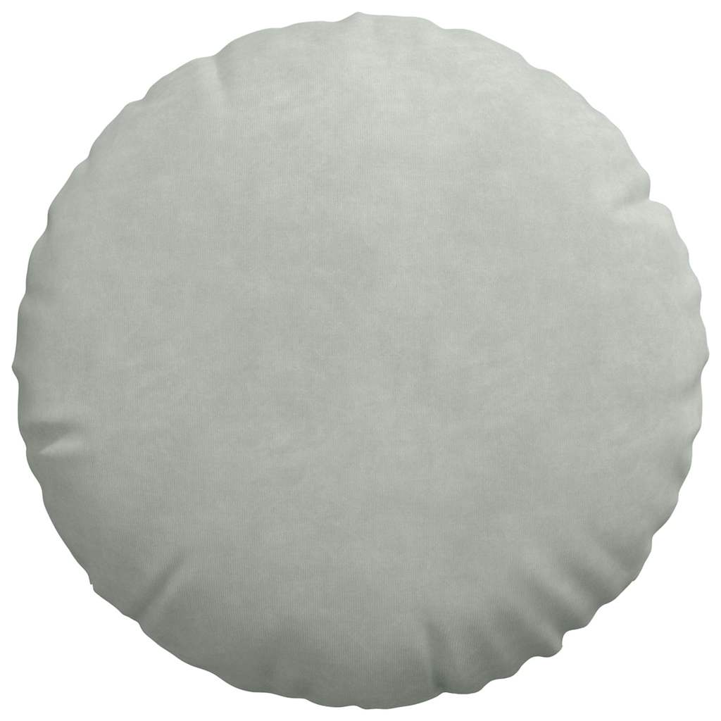Cuscini per Seduta 2 pcs Grigio chiaro Ø 40 x 13 cm Velluto