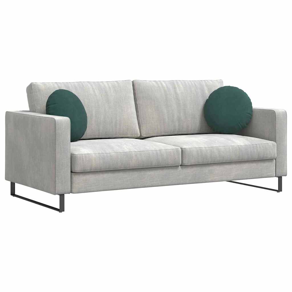 Cuscini per Seduta 2 pcs Verde Scuro Ø 40 x 13 cm Velluto