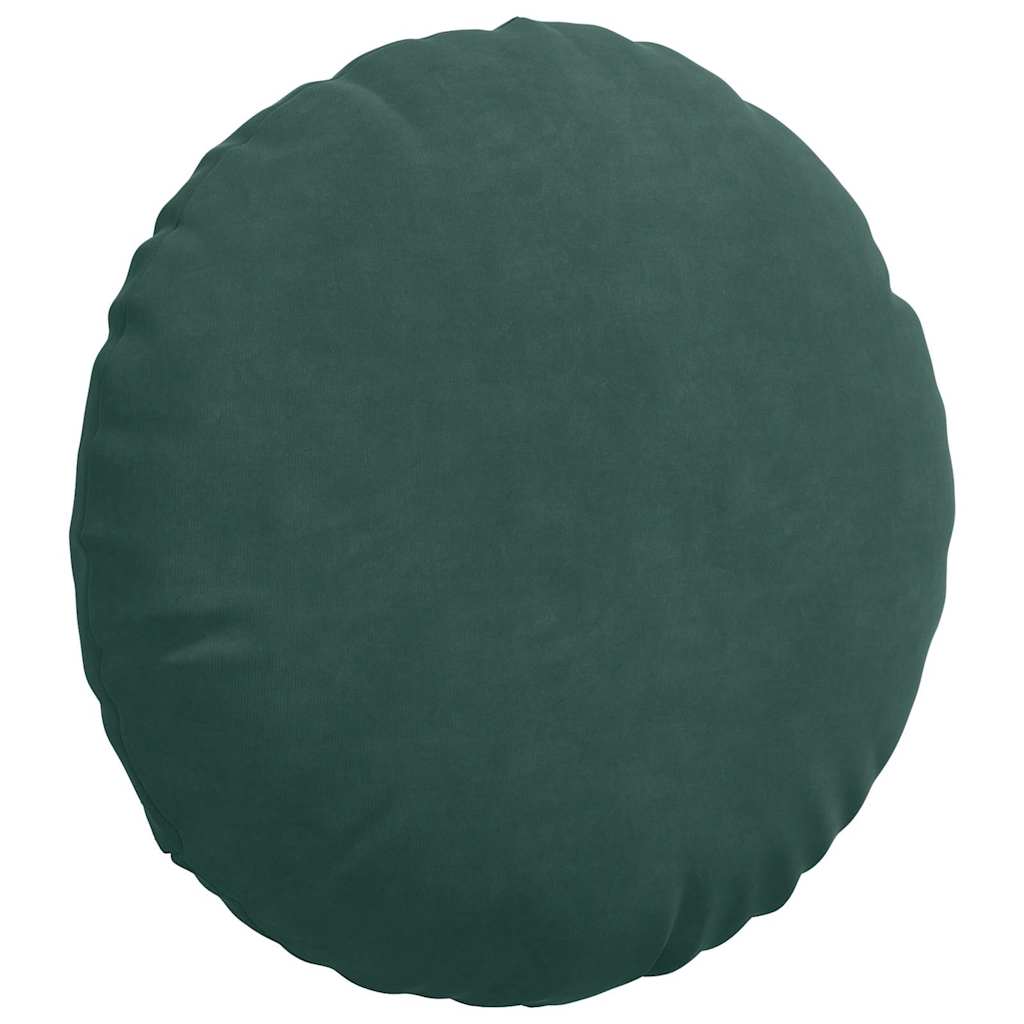 Cuscini per Seduta 2 pcs Verde Scuro Ø 40 x 13 cm Velluto
