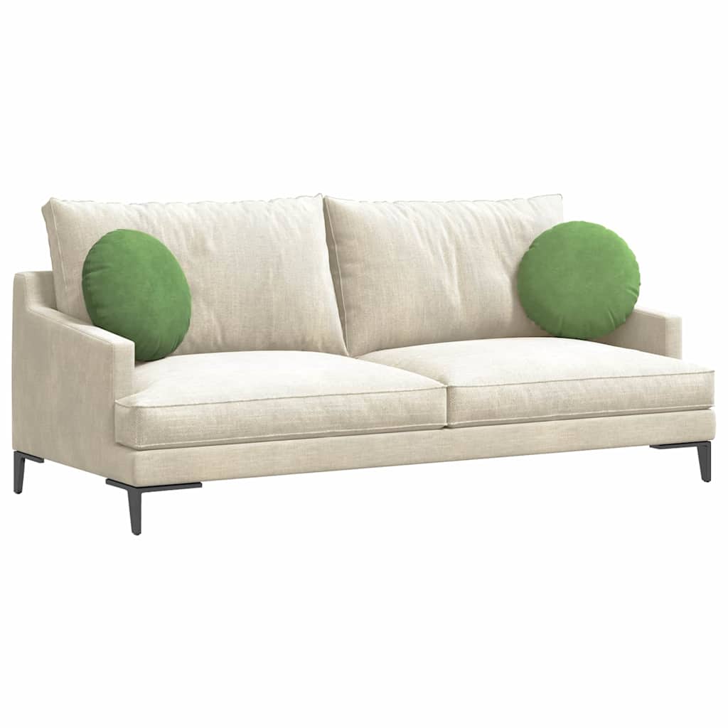 Cuscini per Seduta 2 pcs Verde chiaro Ø 40 x 13 cm Velluto