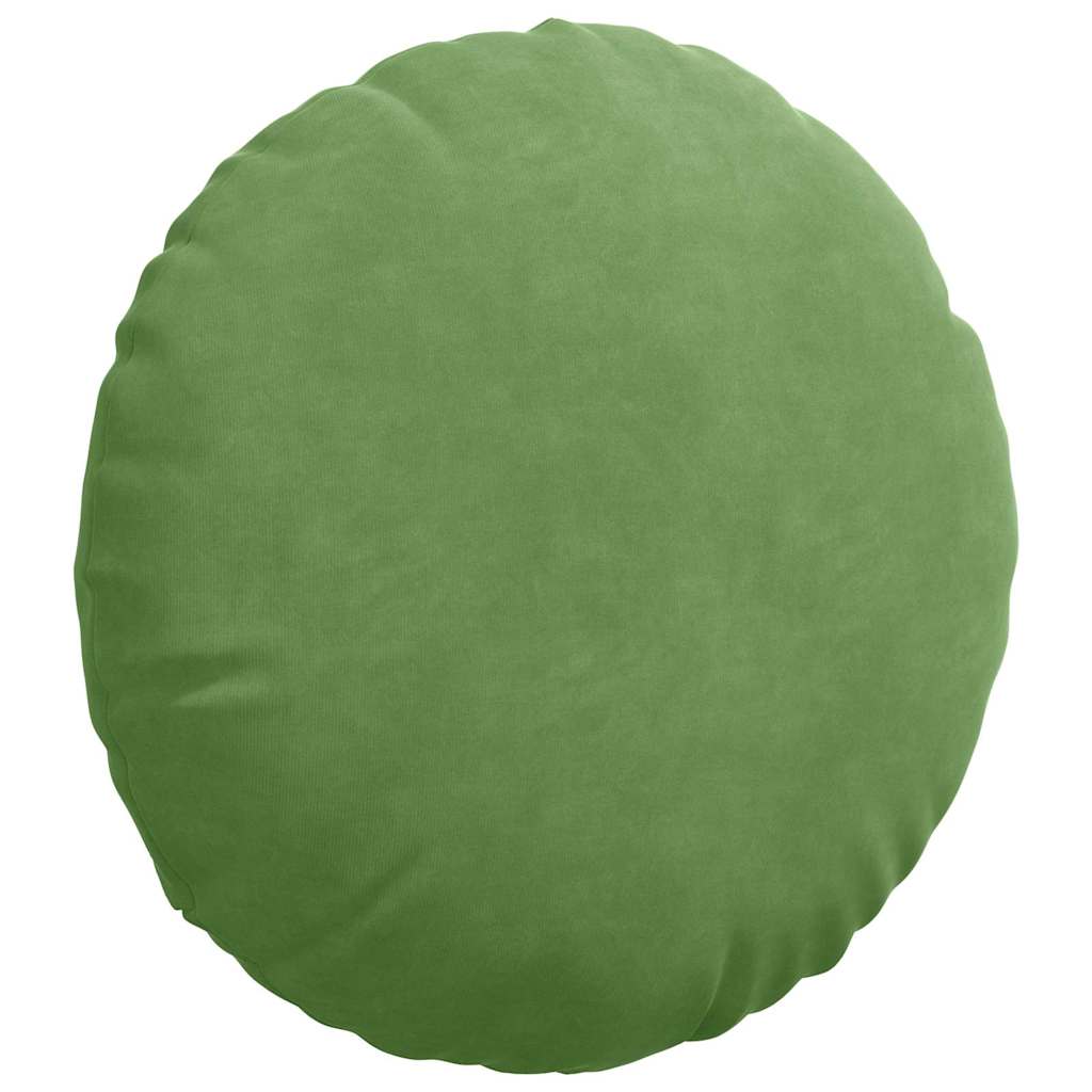 Cuscini per Seduta 2 pcs Verde chiaro Ø 40 x 13 cm Velluto
