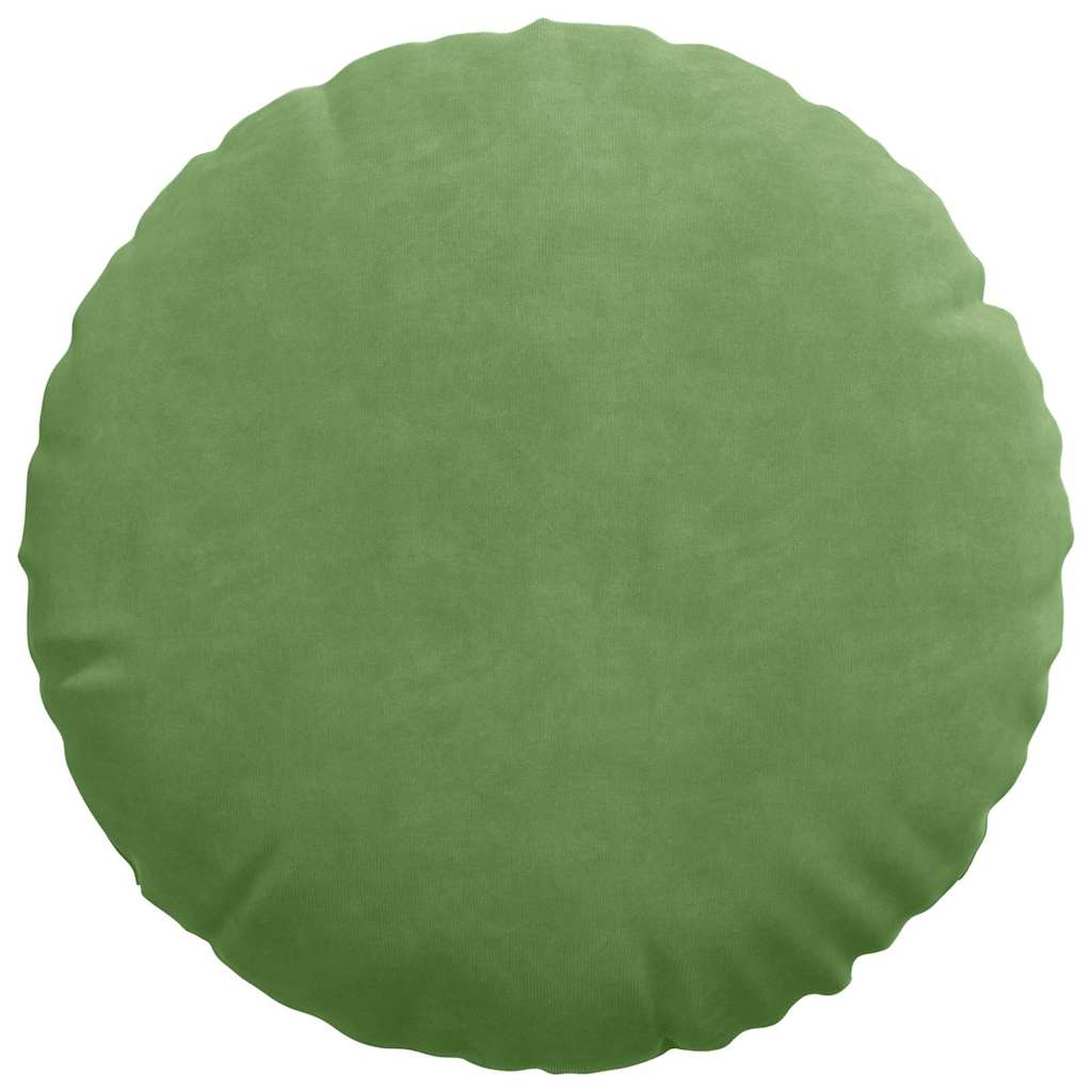 Cuscini per Seduta 2 pcs Verde chiaro Ø 40 x 13 cm Velluto