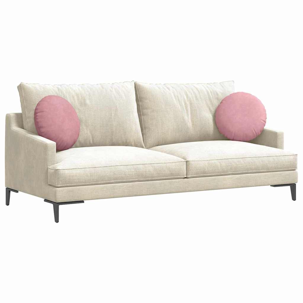 Cuscini per Seduta 2 pcs Rosa Ø 40 x 13 cm Velluto