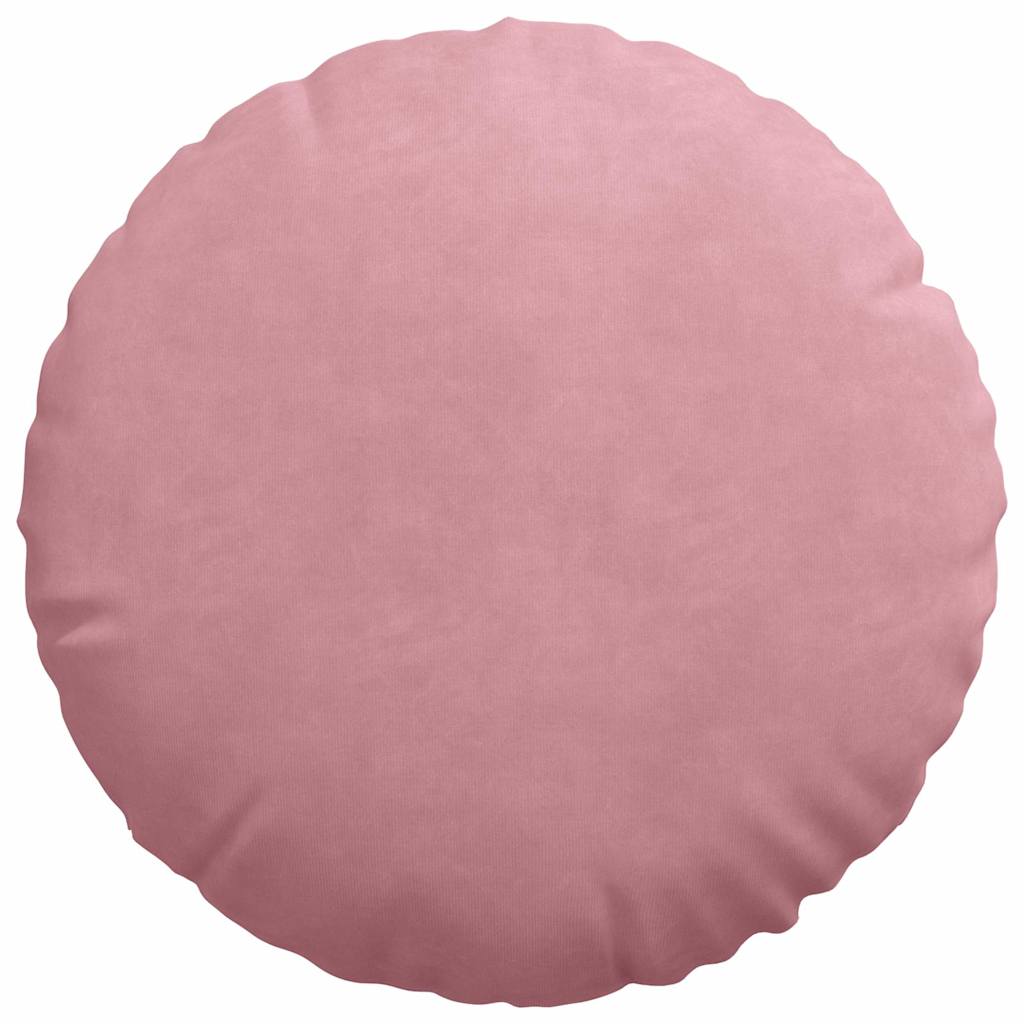 Cuscini per Seduta 2 pcs Rosa Ø 40 x 13 cm Velluto