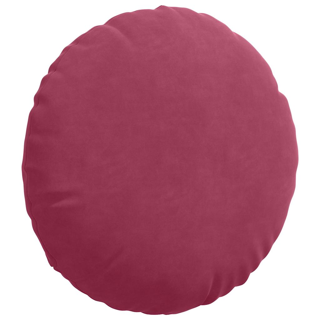 Cuscini per Seduta 2 pcs Rosso Vino Ø 40 x 13 cm Velluto