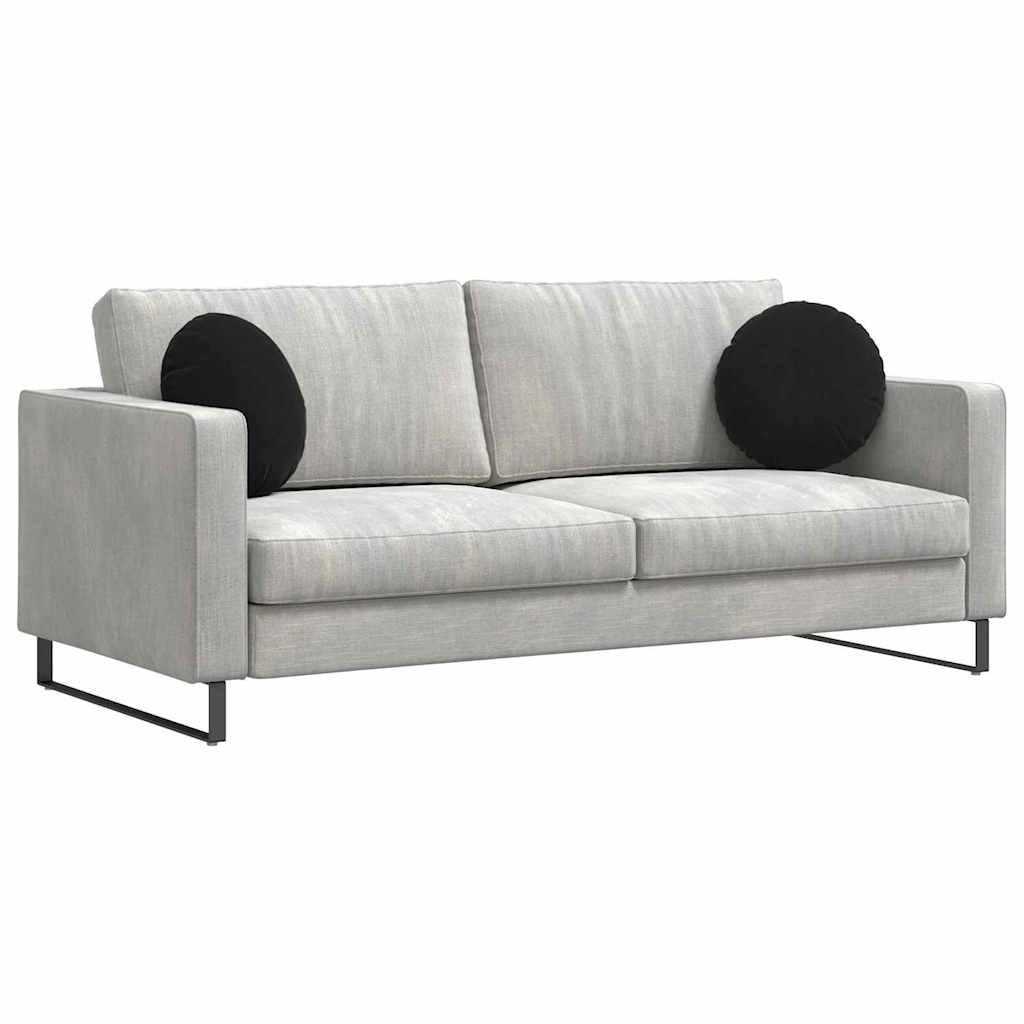 Cuscini per Seduta 2 pcs Nero Ø 40 x 13 cm Velluto