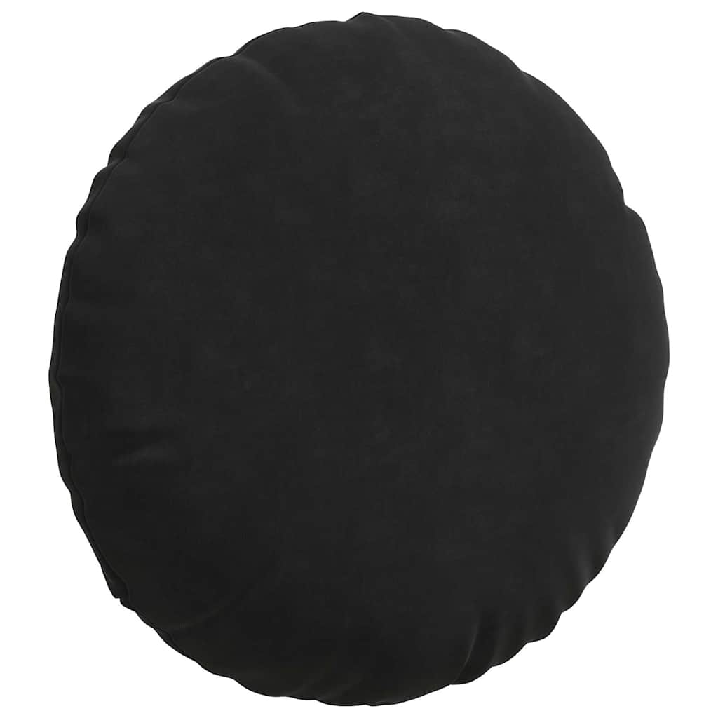 Cuscini per Seduta 2 pcs Nero Ø 40 x 13 cm Velluto