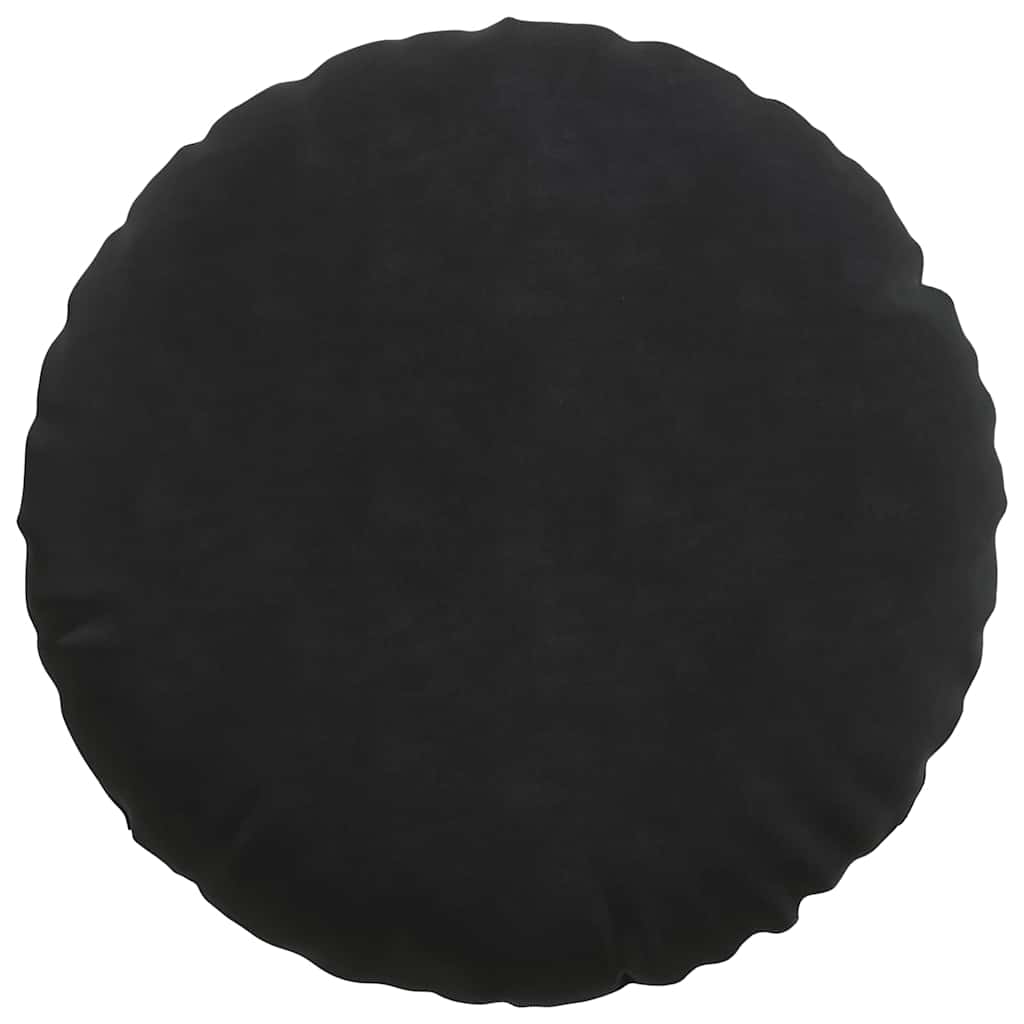 Cuscini per Seduta 2 pcs Nero Ø 40 x 13 cm Velluto